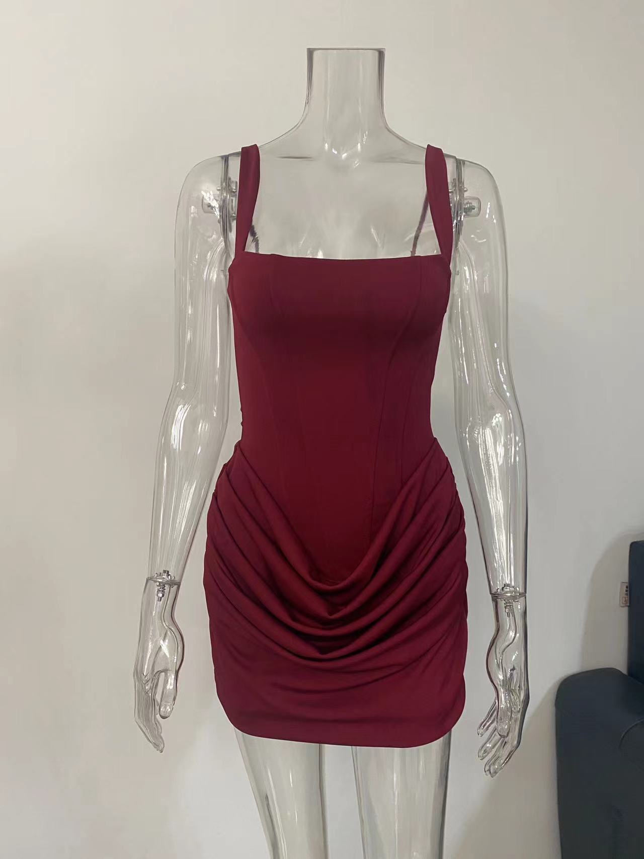 CM.YAYA Women Pile Waist Lace Up Back Bodycon Midi Tank Dress 2026 Street Fashion Party Education Mini Holiday Dresses Vestido CM.YAYA Women Pile Waist Lace Up Back Bodycon Midi Tank Dress 2026 Street Fashion Party Education Mini Holiday Dresses Vestido