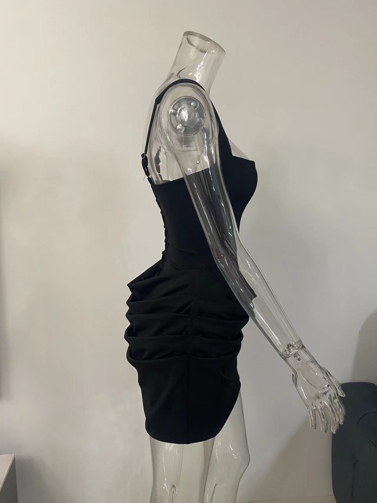 CM.YAYA Women Pile Waist Lace Up Back Bodycon Midi Tank Dress 2026 Street Fashion Party Education Mini Holiday Dresses Vestido CM.YAYA Women Pile Waist Lace Up Back Bodycon Midi Tank Dress 2026 Street Fashion Party Education Mini Holiday Dresses Vestido