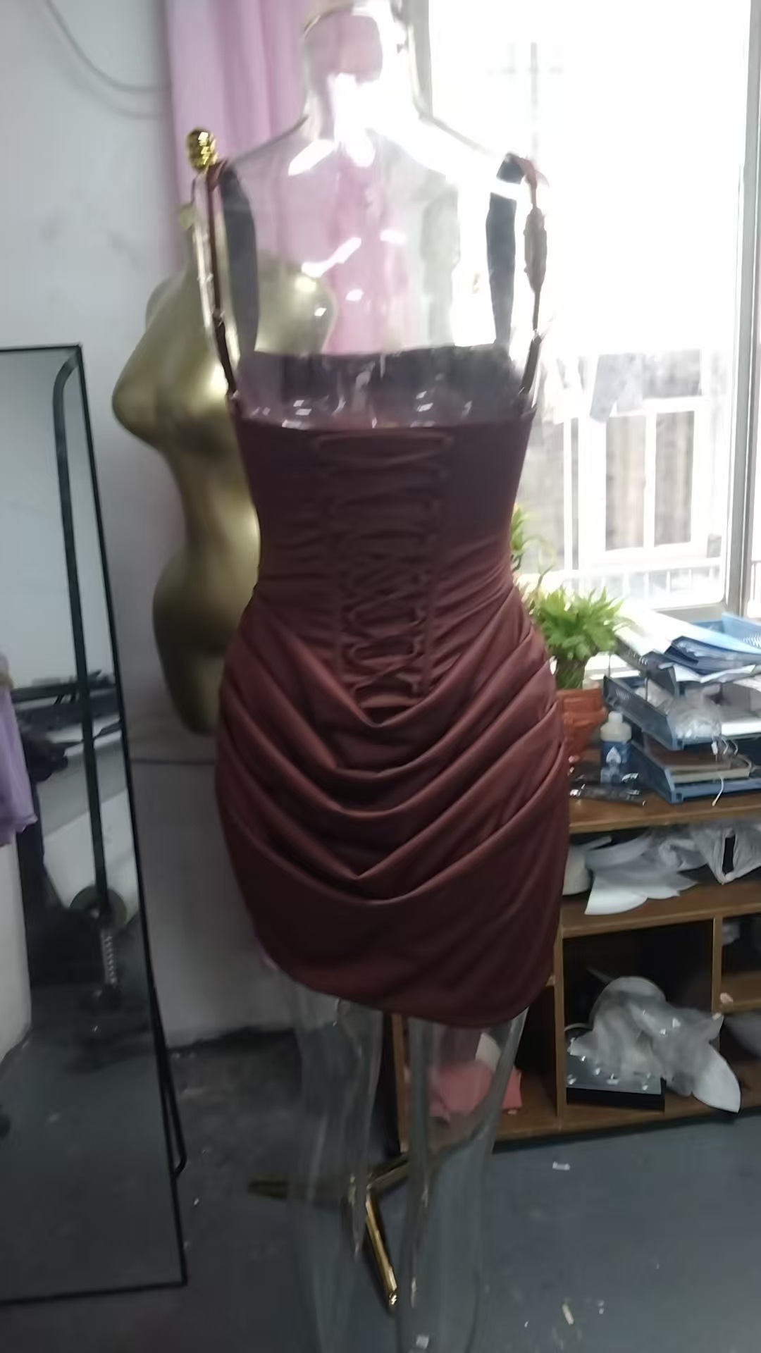 CM.YAYA Women Pile Waist Lace Up Back Bodycon Midi Tank Dress 2026 Street Fashion Party Education Mini Holiday Dresses Vestido CM.YAYA Women Pile Waist Lace Up Back Bodycon Midi Tank Dress 2026 Street Fashion Party Education Mini Holiday Dresses Vestido