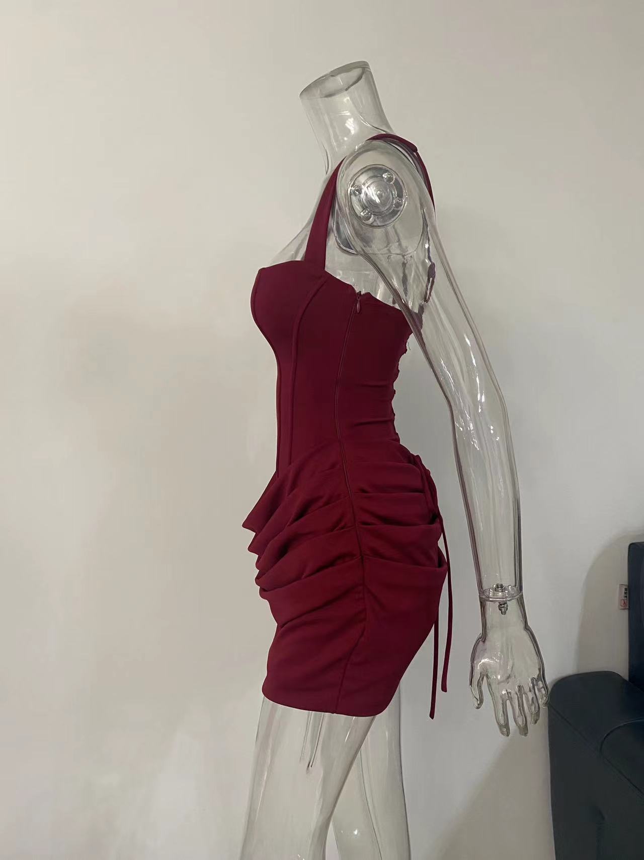 CM.YAYA Women Pile Waist Lace Up Back Bodycon Midi Tank Dress 2026 Street Fashion Party Education Mini Holiday Dresses Vestido CM.YAYA Women Pile Waist Lace Up Back Bodycon Midi Tank Dress 2026 Street Fashion Party Education Mini Holiday Dresses Vestido