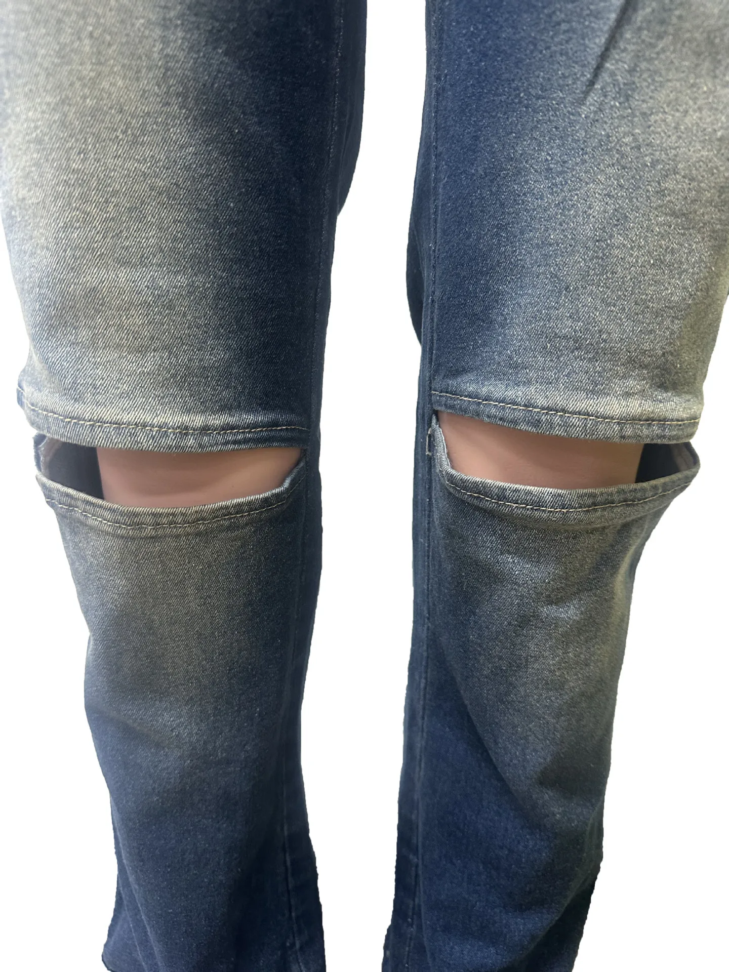 CM.YAYA Washed Denim Women's Set Full Sleeve Jacket and Long Jeans Pants Suit 2025 Fall Party Street Two 2 Piece Set Outfit