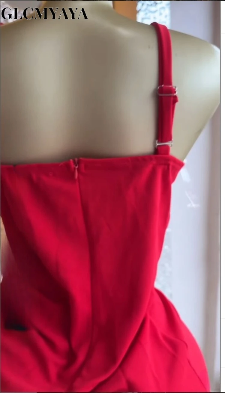 CM.YAYA Women Diamonds Hot Rhinestones Halter Neck Bodycon Midi Bow Mini Dress 2026 Education Party Vacation Dresses Vestidoss