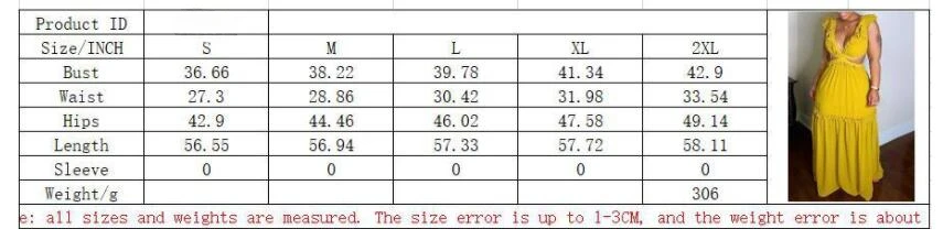 CM.YAYA Summer Women Ruffles V-neck Sleeveless Lace Up Open Back Maxi Long Dress 2022 New Beach Holiday Dresses