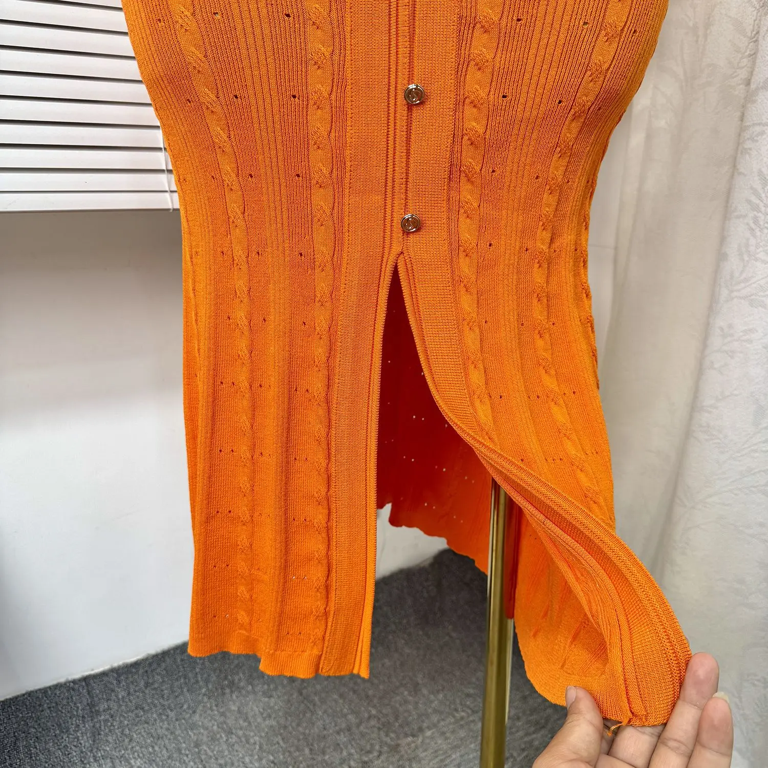 GLCMYAYA Women Single Breasted O-neck Short Sleeve Knit Ribbed Bodycon Midi Dress 2025 Vacation Sexy Party Club Vestidos Dresses