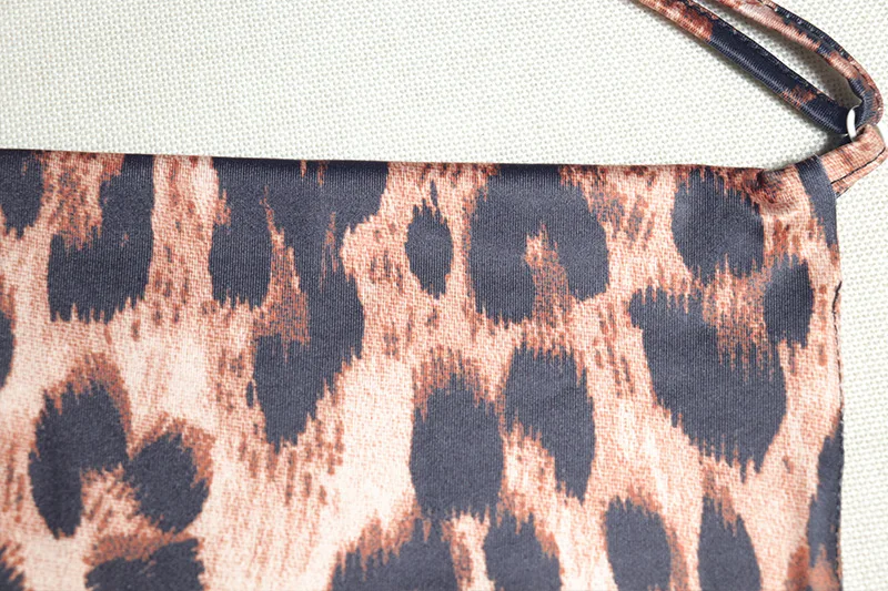 CM.YAYA Women Sexy Leopard Print Sleeveless Halter Backless Mini Dress Bodycon V-Neck Night Club Party Street Irregular Dresses