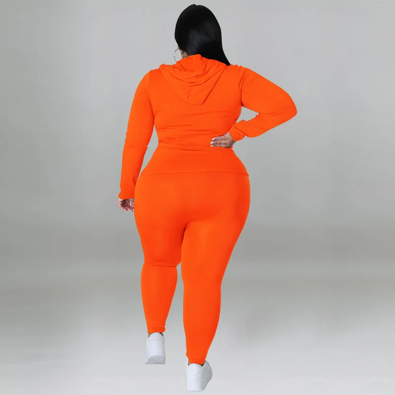 CM.YAYA Elegant Plus Size Women's Set Ong Sleeve Track Zip Sweatshirt and Pants Set Fashion Tracksuit Two 2 Piece Set Outfits CM.YAYA Elegant Plus Size Women's Set Ong Sleeve Track Zip Sweatshirt and Pants Set Fashion Tracksuit Two 2 Piece Set Outfits