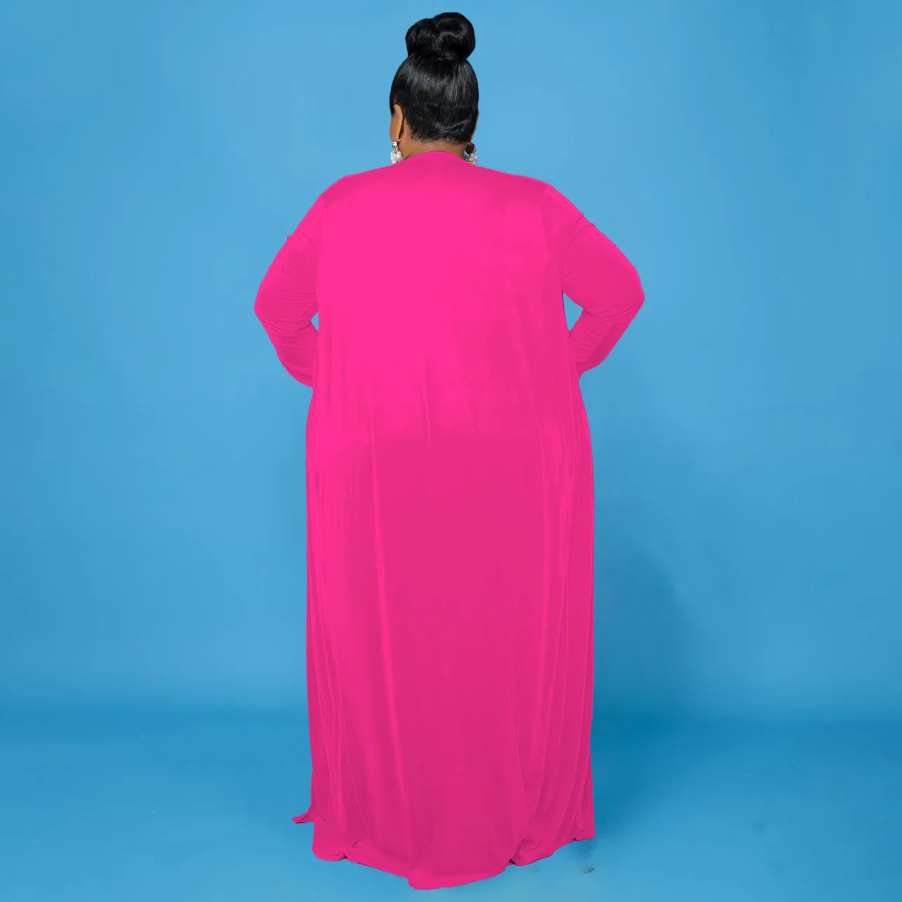 CM.YAYA Plus Size Women Straight Pants Suit + Long Open Stitch Clock + Tank Matching 3-piece Set Outftis Street Curve Tracksuit CM.YAYA Plus Size Women Straight Pants Suit + Long Open Stitch Clock + Tank Matching 3-piece Set Outftis Street Curve Tracksuit