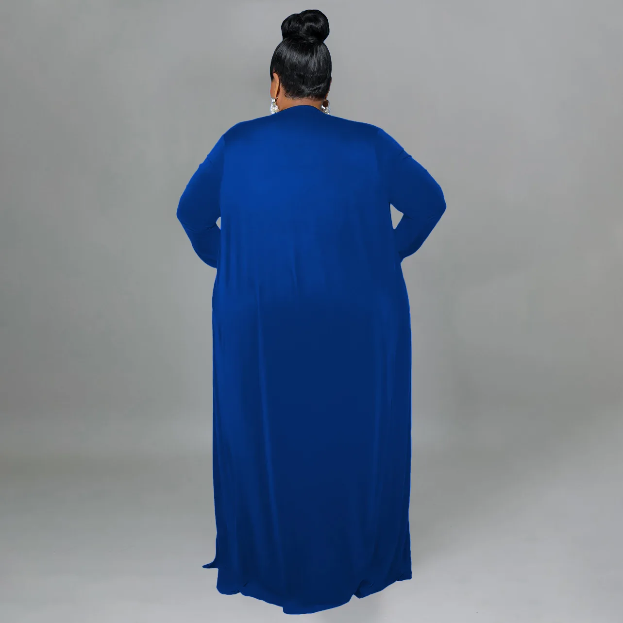 CM.YAYA Plus Size Women Straight Pants Suit + Long Open Stitch Clock + Tank Matching 3-piece Set Outftis Street Curve Tracksuit CM.YAYA Plus Size Women Straight Pants Suit + Long Open Stitch Clock + Tank Matching 3-piece Set Outftis Street Curve Tracksuit