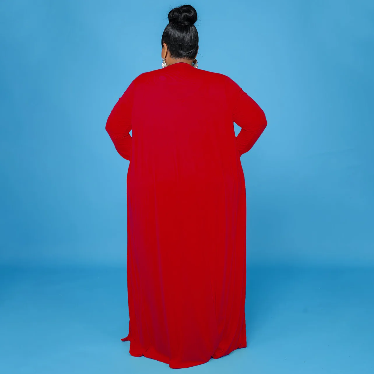 CM.YAYA Plus Size Women Straight Pants Suit + Long Open Stitch Clock + Tank Matching 3-piece Set Outftis Street Curve Tracksuit CM.YAYA Plus Size Women Straight Pants Suit + Long Open Stitch Clock + Tank Matching 3-piece Set Outftis Street Curve Tracksuit