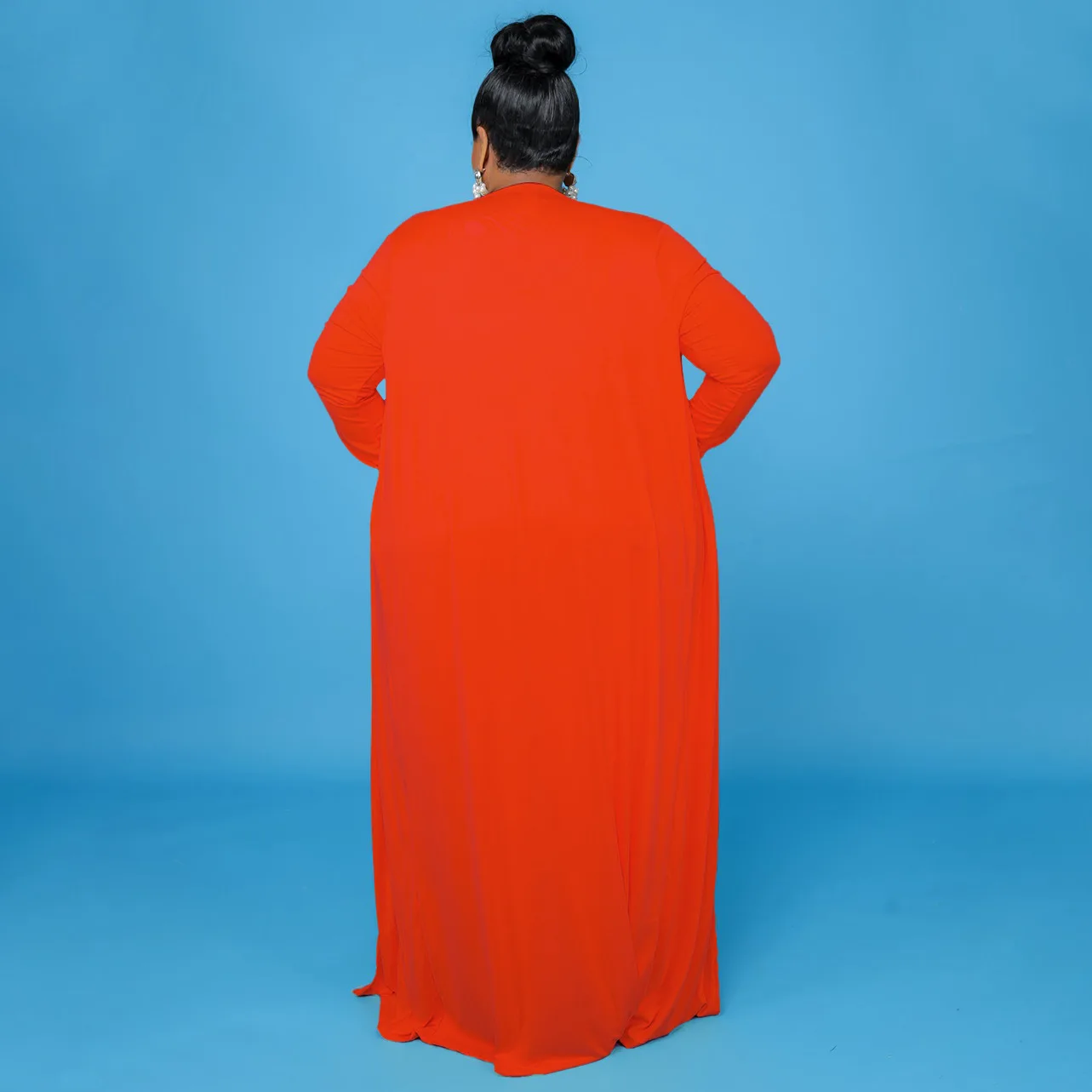 CM.YAYA Plus Size Women Straight Pants Suit + Long Open Stitch Clock + Tank Matching 3-piece Set Outftis Street Curve Tracksuit CM.YAYA Plus Size Women Straight Pants Suit + Long Open Stitch Clock + Tank Matching 3-piece Set Outftis Street Curve Tracksuit