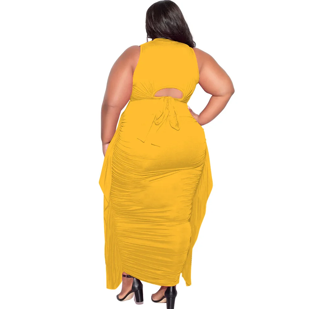 CM.YAYA Plus Size Elegant Women Two 2 Piece Set Outfits 2024 Summer T-shirt + Long Skirts Suits Casual Ruffles Fitness Tracksuit CM.YAYA Plus Size Elegant Women Two 2 Piece Set Outfits 2024 Summer T-shirt + Long Skirts Suits Casual Ruffles Fitness Tracksuit