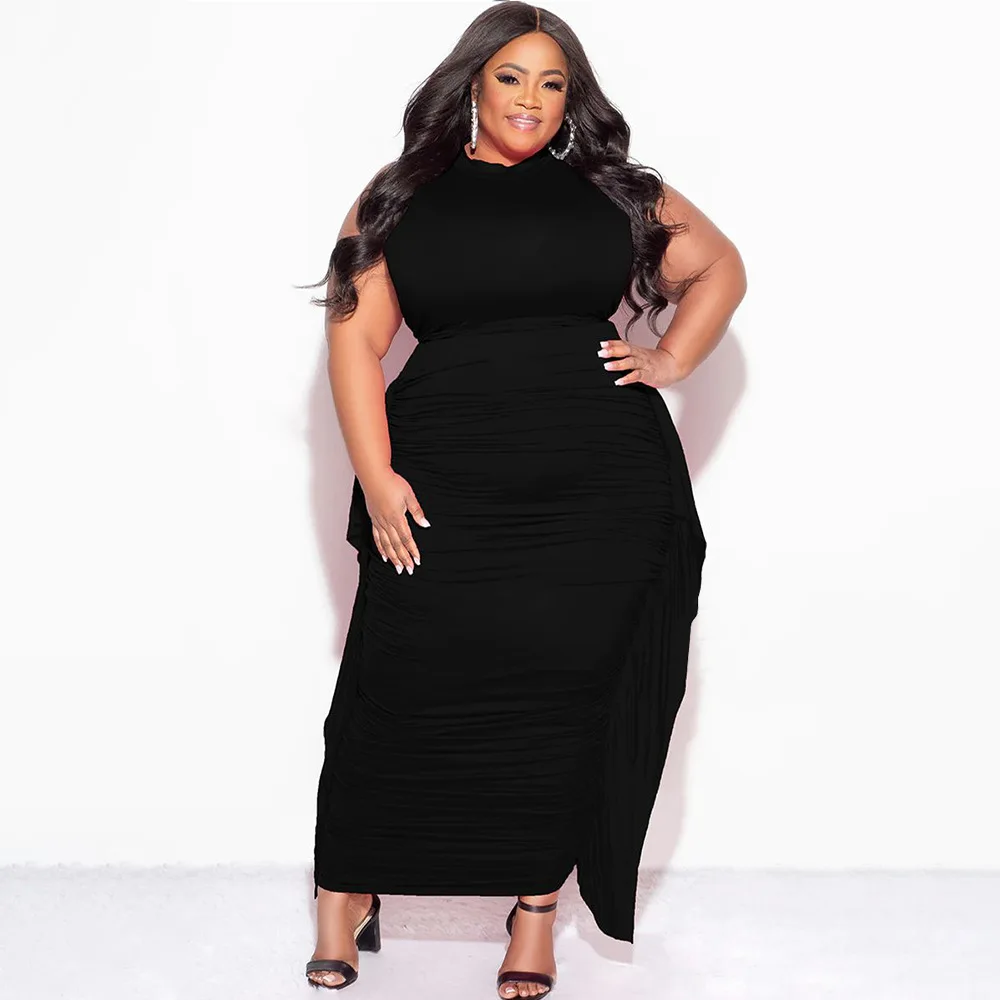 CM.YAYA Plus Size Elegant Women Two 2 Piece Set Outfits 2024 Summer T-shirt + Long Skirts Suits Casual Ruffles Fitness Tracksuit CM.YAYA Plus Size Elegant Women Two 2 Piece Set Outfits 2024 Summer T-shirt + Long Skirts Suits Casual Ruffles Fitness Tracksuit