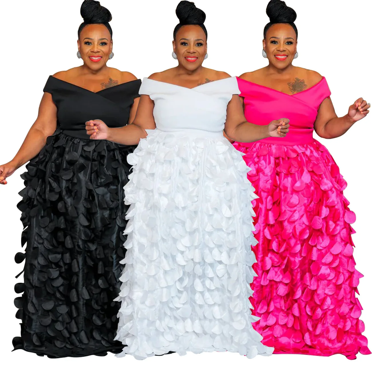 CM.YAYA Plus Size Women Short Sleeve Slash Neck Big Swing Loose Smock Maxi Dress 2024 Fall Party Evening Long Dresses CM.YAYA Plus Size Women Short Sleeve Slash Neck Big Swing Loose Smock Maxi Dress 2024 Fall Party Evening Long Dresses