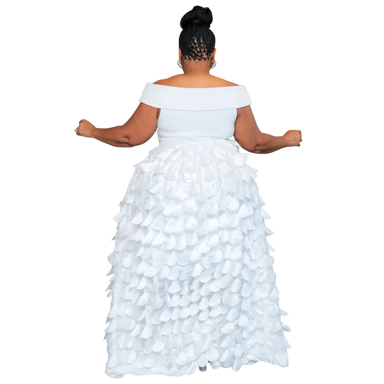 CM.YAYA Plus Size Women Short Sleeve Slash Neck Big Swing Loose Smock Maxi Dress 2024 Fall Party Evening Long Dresses CM.YAYA Plus Size Women Short Sleeve Slash Neck Big Swing Loose Smock Maxi Dress 2024 Fall Party Evening Long Dresses