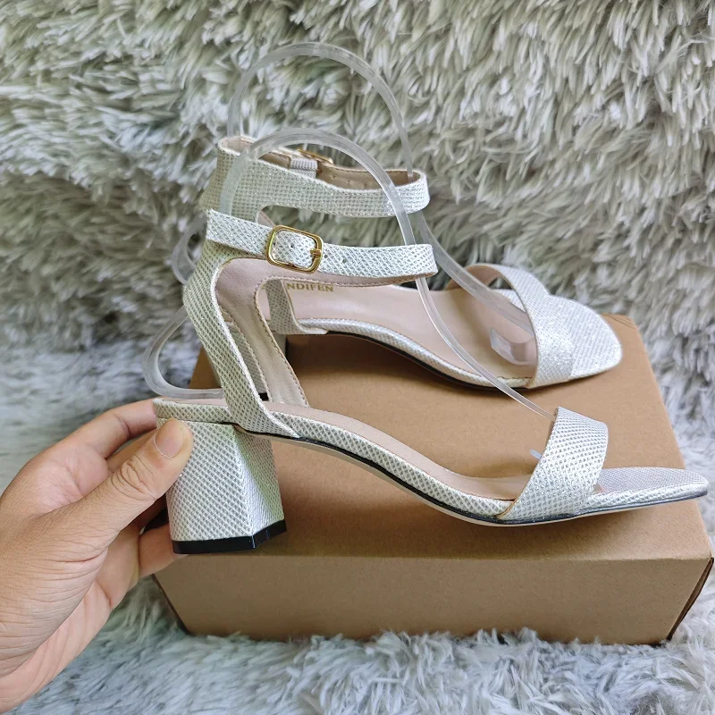 Women's Sandals Silver Gold Summer Open Toe Ankle Strap Comfort Low Block Chunky High Heels Party Dress Sexy Pumps Wedding Shoes Women's Sandals Silver Gold Summer Open Toe Ankle Strap Comfort Low Block Chunky High Heels Party Dress Sexy Pumps Wedding Shoes