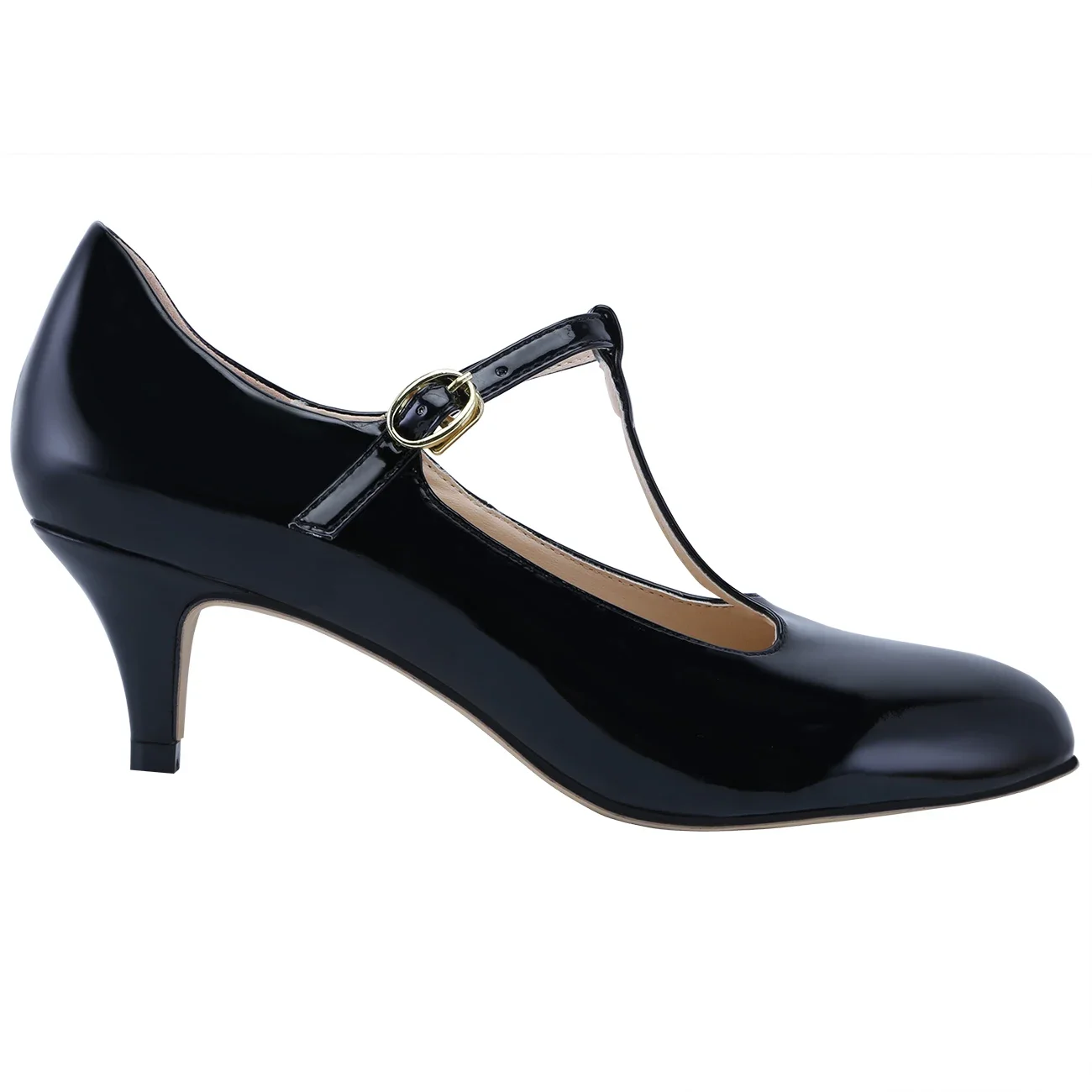 Women Pumps Shallow Mouth 5cm Low High Heels Patent Leather Ladies Office Work Nude Wedding Party Dress Shoes Large Size 42