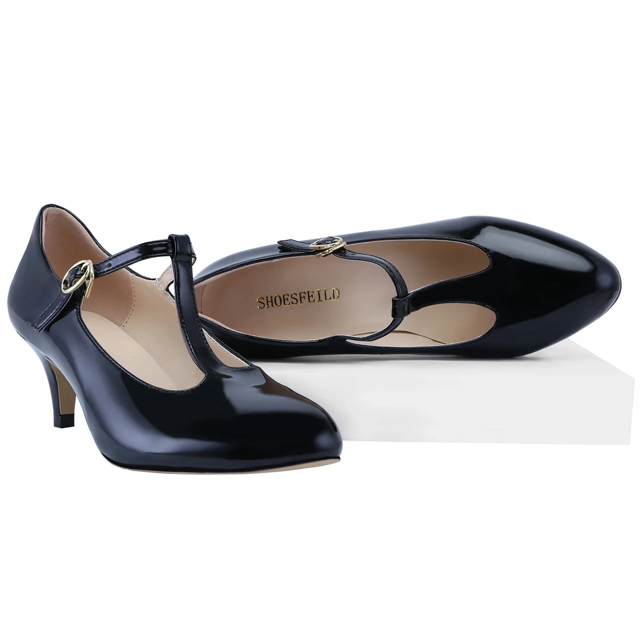 Women Pumps Shallow Mouth 5cm Low High Heels Patent Leather Ladies Office Work Nude Wedding Party Dress Shoes Large Size 42