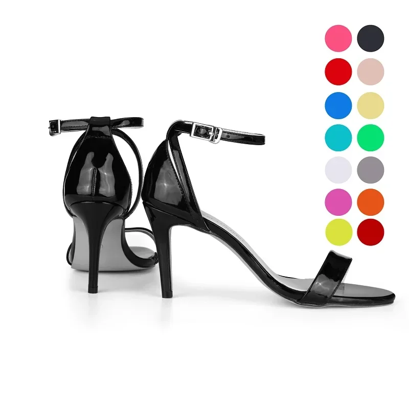 Summer Women Sandals Sexy Stripper Pumps Ankle Strap High Heels Flock Lady Gladiator Evening Stilettos Party Nude Wedding Shoes Summer Women Sandals Sexy Stripper Pumps Ankle Strap High Heels Flock Lady Gladiator Evening Stilettos Party Nude Wedding Shoes