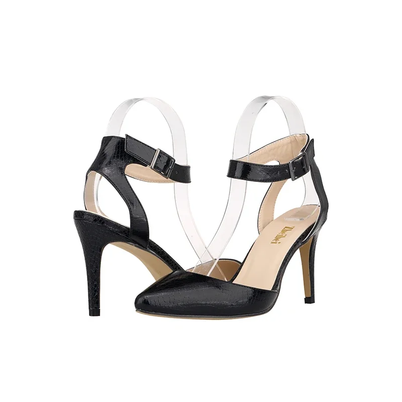 Women Sansals Stilettos Crocodile Sexy Pumps Casual PU Leather Fashion Open Toe High Heels Ladies Party Dress Wedding Shoes