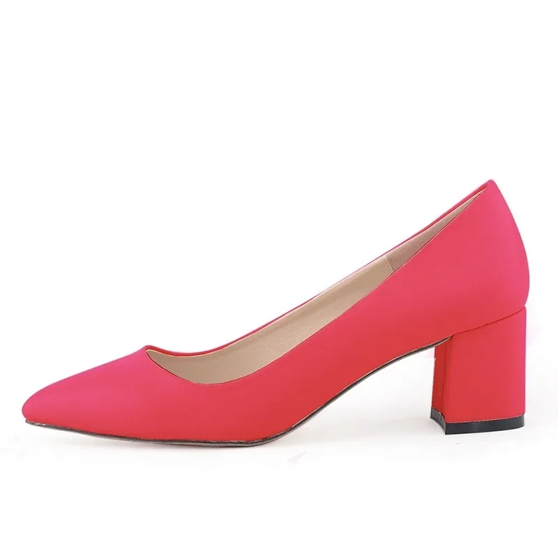 Women Pumps New Style Nude Casual 5cm Low Pointed Toes Thick High Heels Ladies Office Work Black Socialite Party Wedding Shoes Women Pumps New Style Nude Casual 5cm Low Pointed Toes Thick High Heels Ladies Office Work Black Socialite Party Wedding Shoes