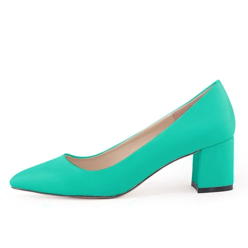 Women Pumps New Style Nude Casual 5cm Low Pointed Toes Thick High Heels Ladies Office Work Black Socialite Party Wedding Shoes Women Pumps New Style Nude Casual 5cm Low Pointed Toes Thick High Heels Ladies Office Work Black Socialite Party Wedding Shoes
