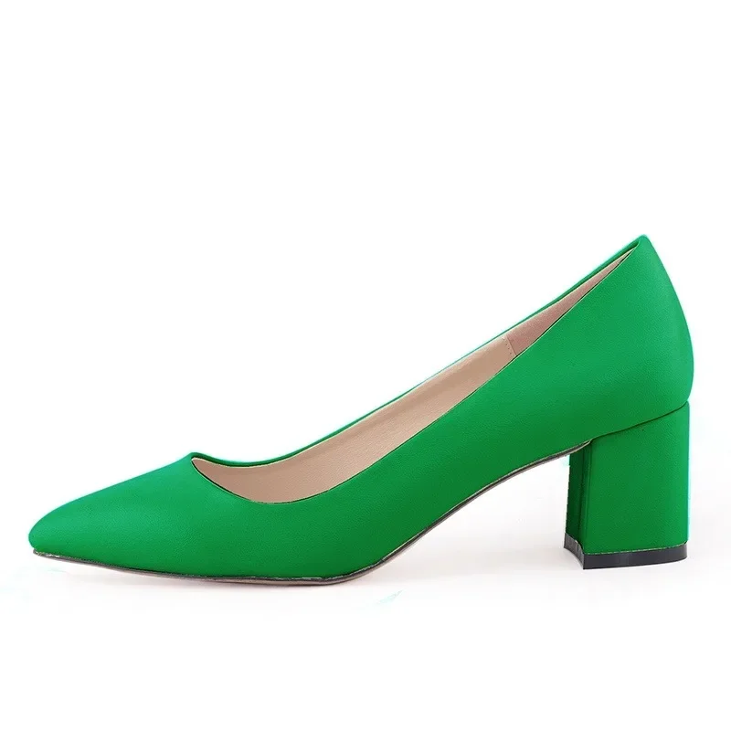 Women Pumps New Style Nude Casual 5cm Low Pointed Toes Thick High Heels Ladies Office Work Black Socialite Party Wedding Shoes Women Pumps New Style Nude Casual 5cm Low Pointed Toes Thick High Heels Ladies Office Work Black Socialite Party Wedding Shoes