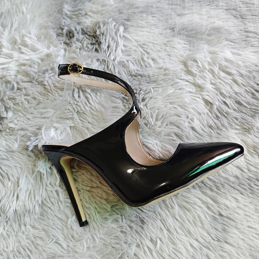 Women Ankle Strap Sandals Summer Sexy Pumps 11cm Pointed Toe High Heels Stilettos Nighclub Party Dress Wedding Jazz Dance Shoes