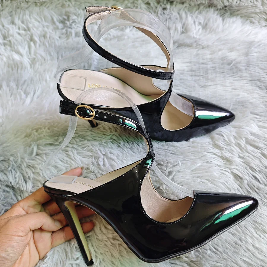 Women Ankle Strap Sandals Summer Sexy Pumps 11cm Pointed Toe High Heels Stilettos Nighclub Party Dress Wedding Jazz Dance Shoes