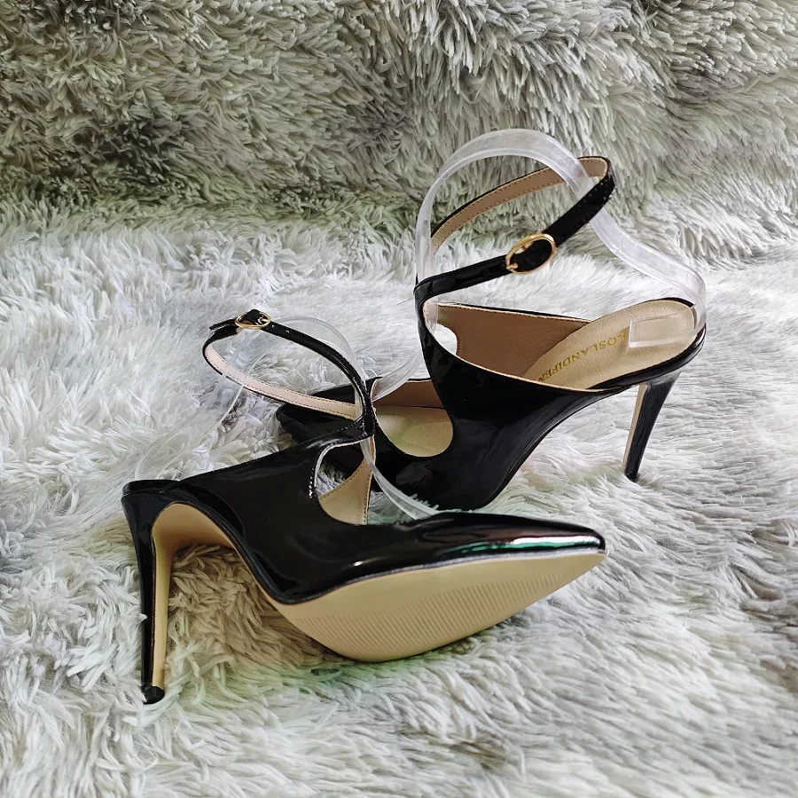 Women Ankle Strap Sandals Summer Sexy Pumps 11cm Pointed Toe High Heels Stilettos Nighclub Party Dress Wedding Jazz Dance Shoes