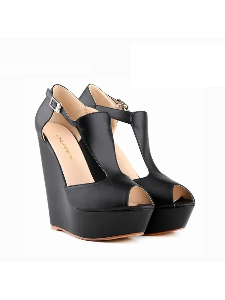 Women Wedge Platform Sandals Sexy Pumps Summer 14cm Super High Heels Peep Toe Buckle Strap Sandal Fashion Party Wedding Shoes Women Wedge Platform Sandals Sexy Pumps Summer 14cm Super High Heels Peep Toe Buckle Strap Sandal Fashion Party Wedding Shoes
