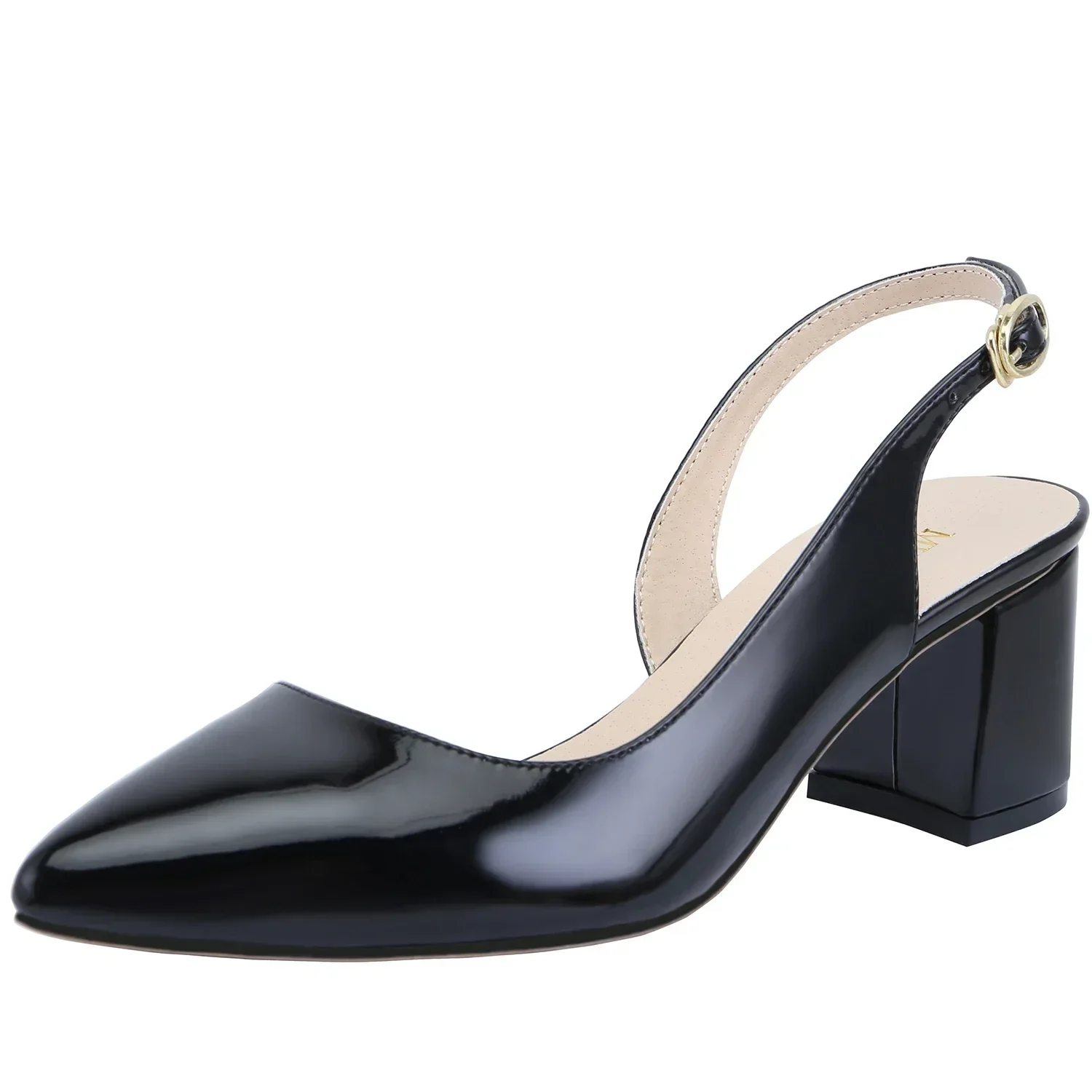 Women Sandals Pumps 5cm Ankle Strap Square Low Heel for Lady Sexy Pointed Toes High Heels Party Dress Wedding Shoes Plus Size 42