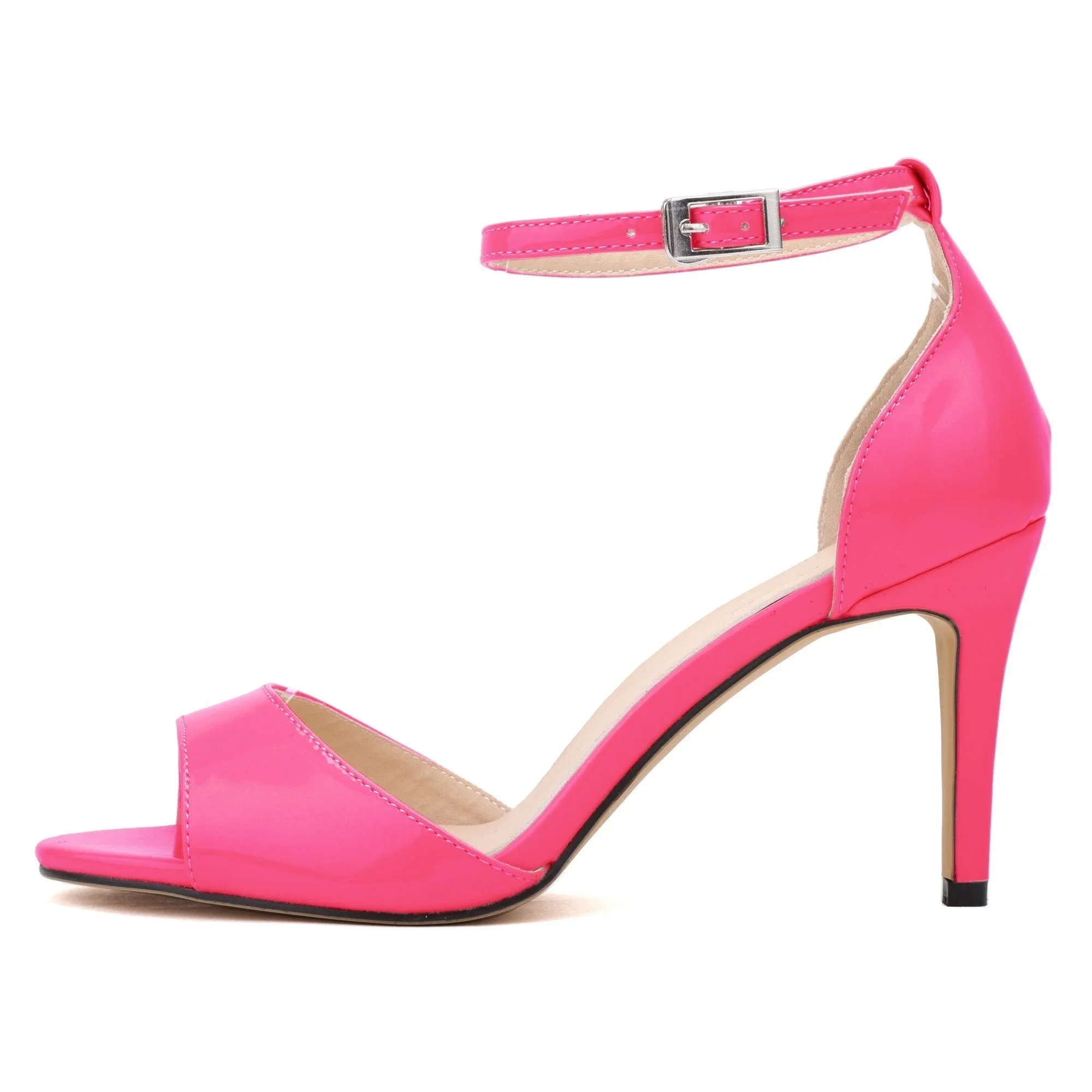 Women Sandals Summer Sexy Pumps Open Toe 9cm Mid High Heels Ankle Strap Stiletto Classic Dress Elegant Wedding Party Dress Shoes Women Sandals Summer Sexy Pumps Open Toe 9cm Mid High Heels Ankle Strap Stiletto Classic Dress Elegant Wedding Party Dress Shoes