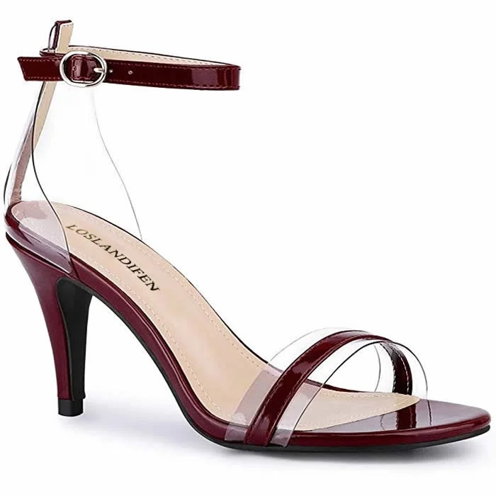 Women Sandals Stilettos Sexy PVC Clear Open Toes High Heels Patent Leather 9cm Summer Stripper Pumps Party Dress Wedding Shoes Women Sandals Stilettos Sexy PVC Clear Open Toes High Heels Patent Leather 9cm Summer Stripper Pumps Party Dress Wedding Shoes