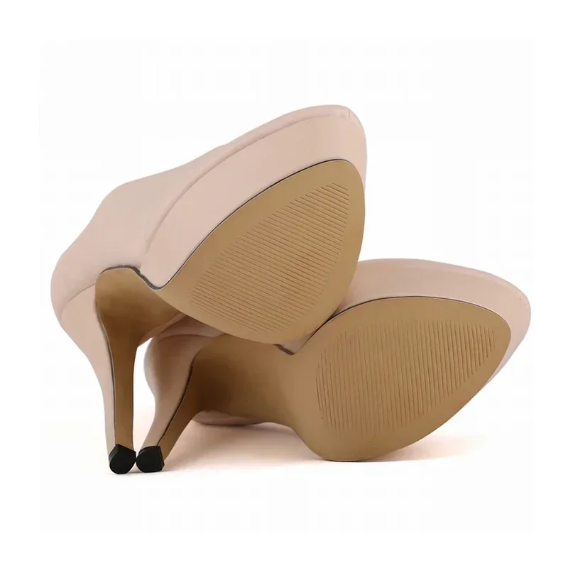 Women Boots Stiletto 2026 Fashion Autumn Winter Sexy 14cm Round Toes High Heels Ladies Casual Platform Pumps Leather Party Shoes