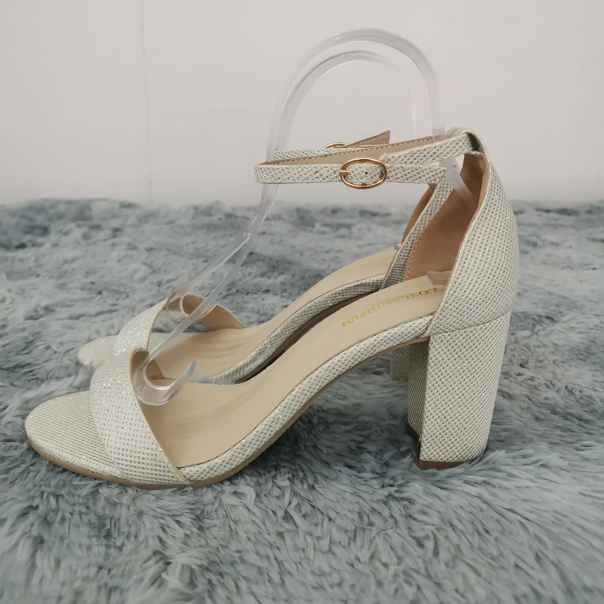 Women Sandals 2026 Summer Fashion Glitter Flash Sexy 8cm Thick High Heels Open Toes Buckle Strap Silver Gold Party Wedding Shoes Women Sandals 2026 Summer Fashion Glitter Flash Sexy 8cm Thick High Heels Open Toes Buckle Strap Silver Gold Party Wedding Shoes