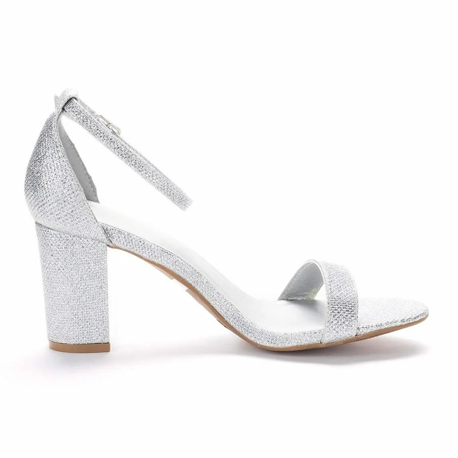 Women Sandals 2026 Summer Fashion Glitter Flash Sexy 8cm Thick High Heels Open Toes Buckle Strap Silver Gold Party Wedding Shoes Women Sandals 2026 Summer Fashion Glitter Flash Sexy 8cm Thick High Heels Open Toes Buckle Strap Silver Gold Party Wedding Shoes