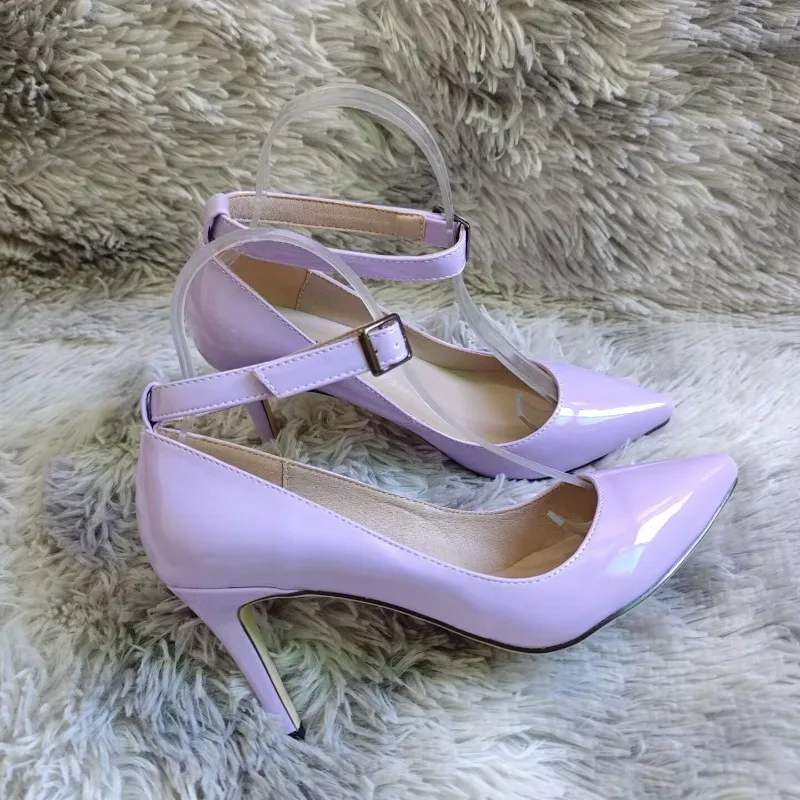 Women Sexy Pumps Stilettos 9cm Mid Pointed Toes High Heels Classic Spring Brand Design Office Black Red Dress Wedding Shoes