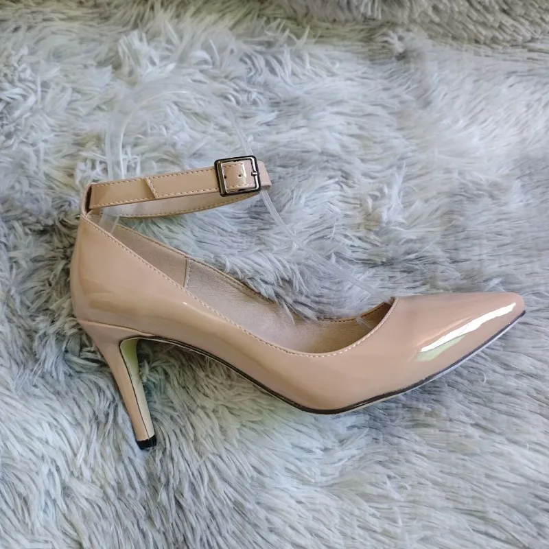 Women Sexy Pumps Stilettos 9cm Mid Pointed Toes High Heels Classic Spring Brand Design Office Black Red Dress Wedding Shoes