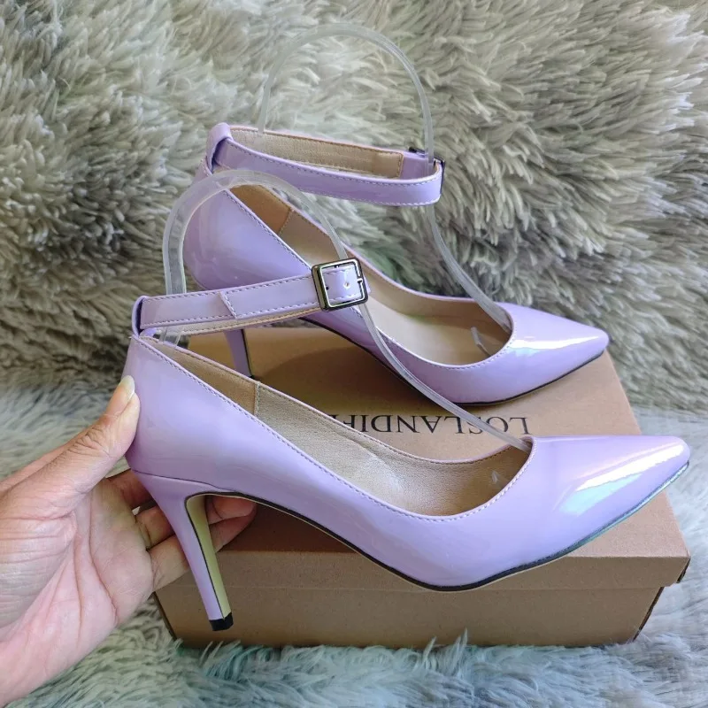 Women Sexy Pumps Stilettos 9cm Mid Pointed Toes High Heels Classic Spring Brand Design Office Black Red Dress Wedding Shoes