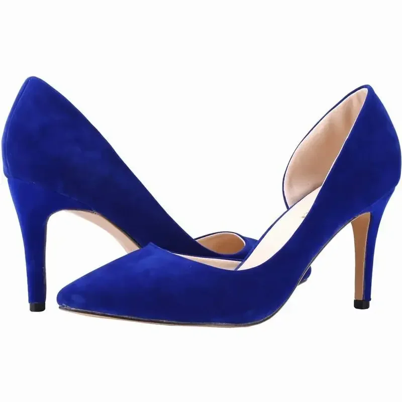Women Pumps Stilettos Fashion 8cm Office Sexy High Heels Bridal Thin Heel Lady Hollow Party Dress Wedding Shoes Plus Size 42