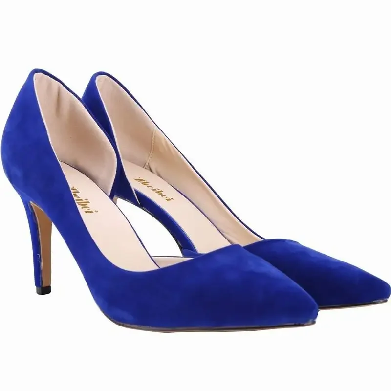 Women Pumps Stilettos Fashion 8cm Office Sexy High Heels Bridal Thin Heel Lady Hollow Party Dress Wedding Shoes Plus Size 42