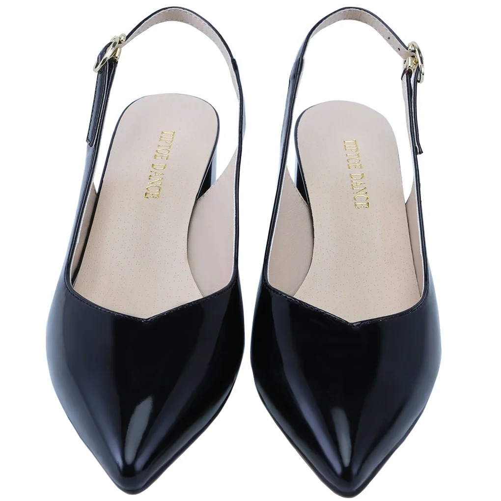 Women Pumps Comfortable Ankle Strap Square Thick Heels Sexy Pointed Toes High Heels Party Dress Ladies Wedding Shoes Large Size