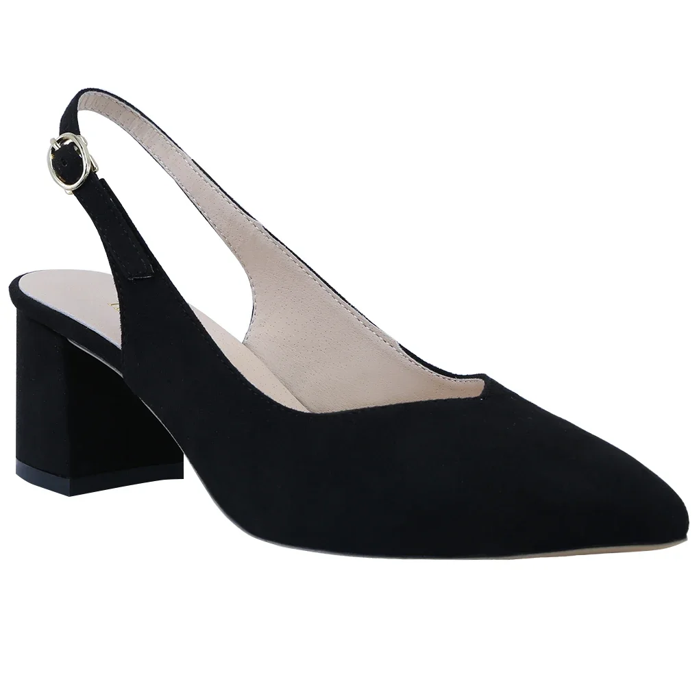 Women Pumps Comfortable Ankle Strap Square Thick Heels Sexy Pointed Toes High Heels Party Dress Ladies Wedding Shoes Large Size