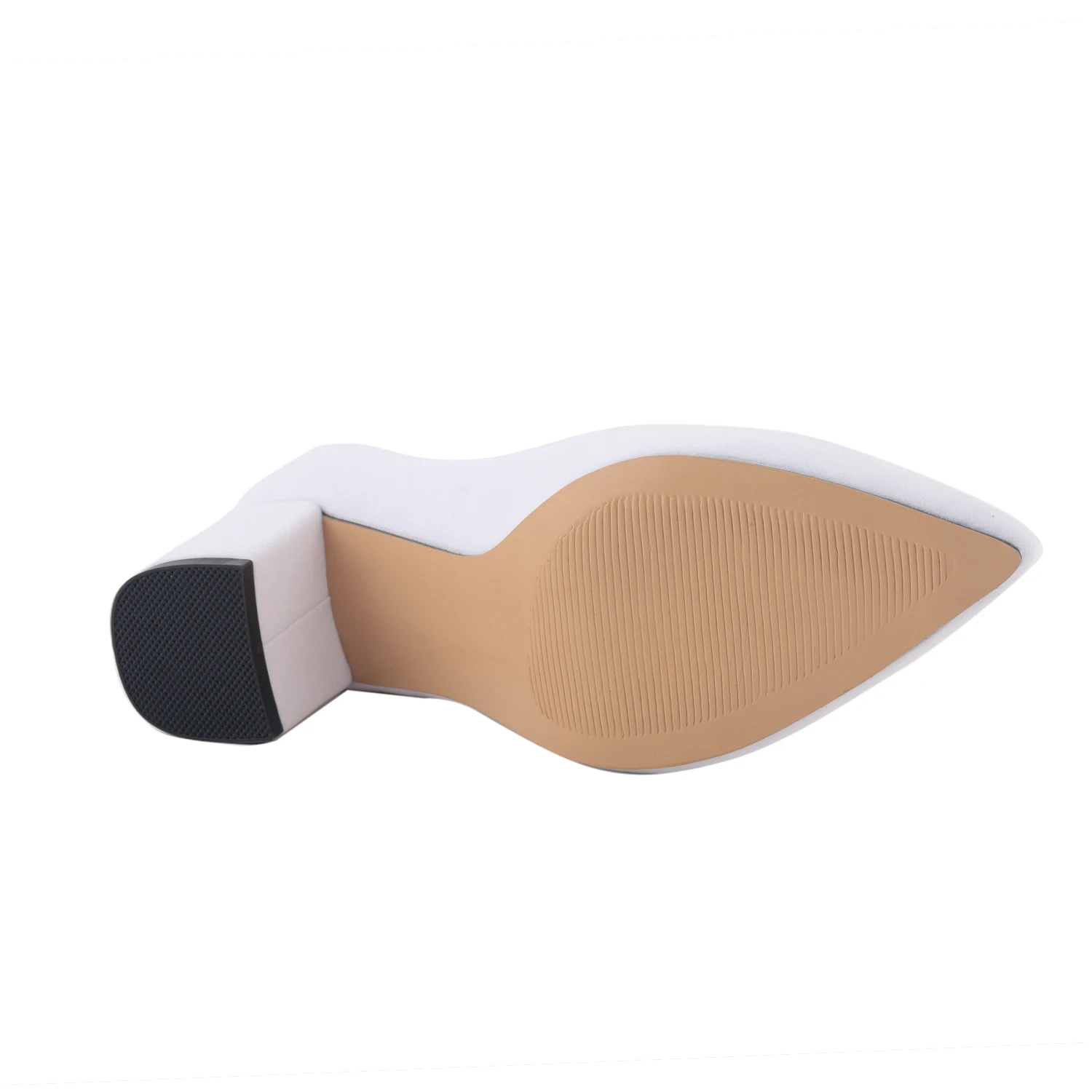 Women Pumps Fashion Classic Thick High Heels Pointed Toes Lady Office Grey Velvet Single Shoes Female Elegant Wedding Shoes