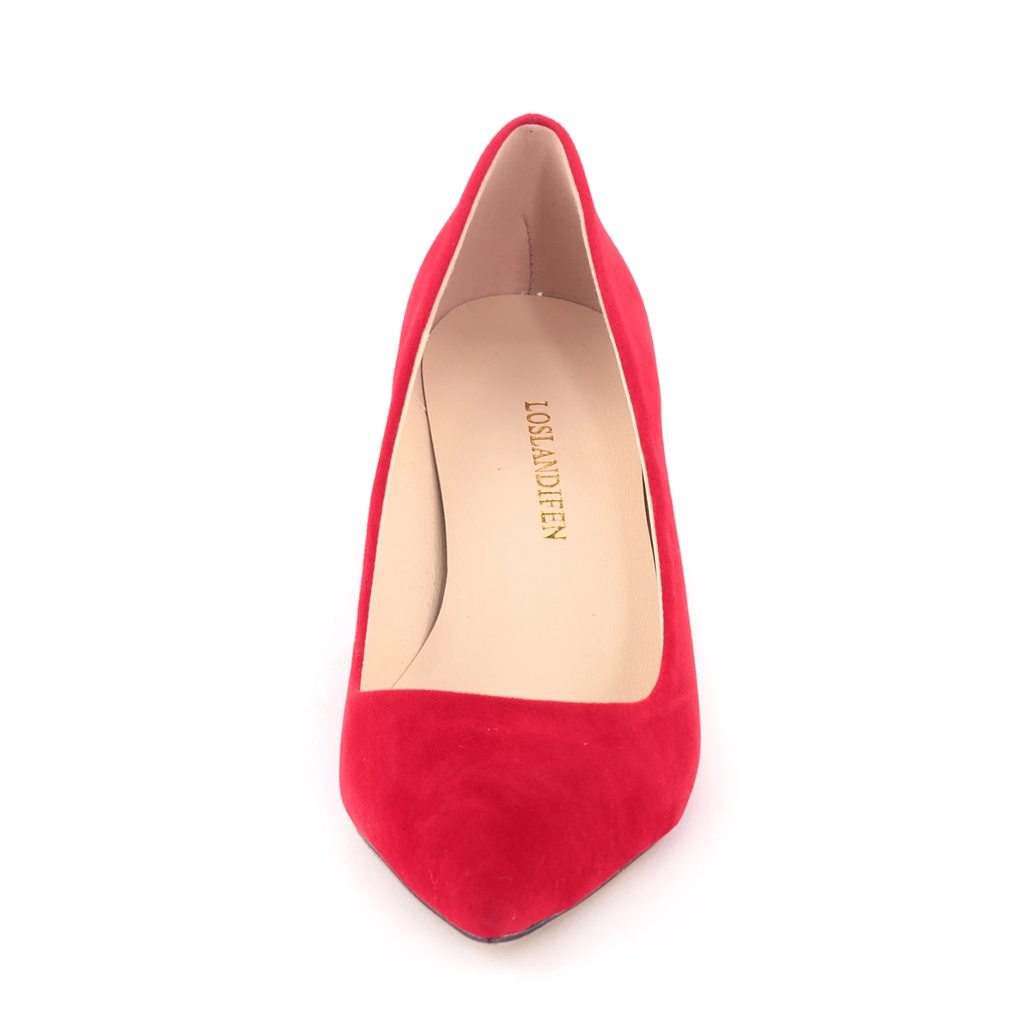 Women Pumps Fashion Classic Thick High Heels Pointed Toes Lady Office Grey Velvet Single Shoes Female Elegant Wedding Shoes