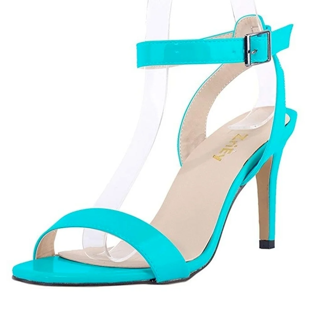 Women Sandals Stilettos 2026 Summer Multicolour Sexy 9cm Open Toe Ankle Straps High Heels Party Dress Wedding Shoes Large Size