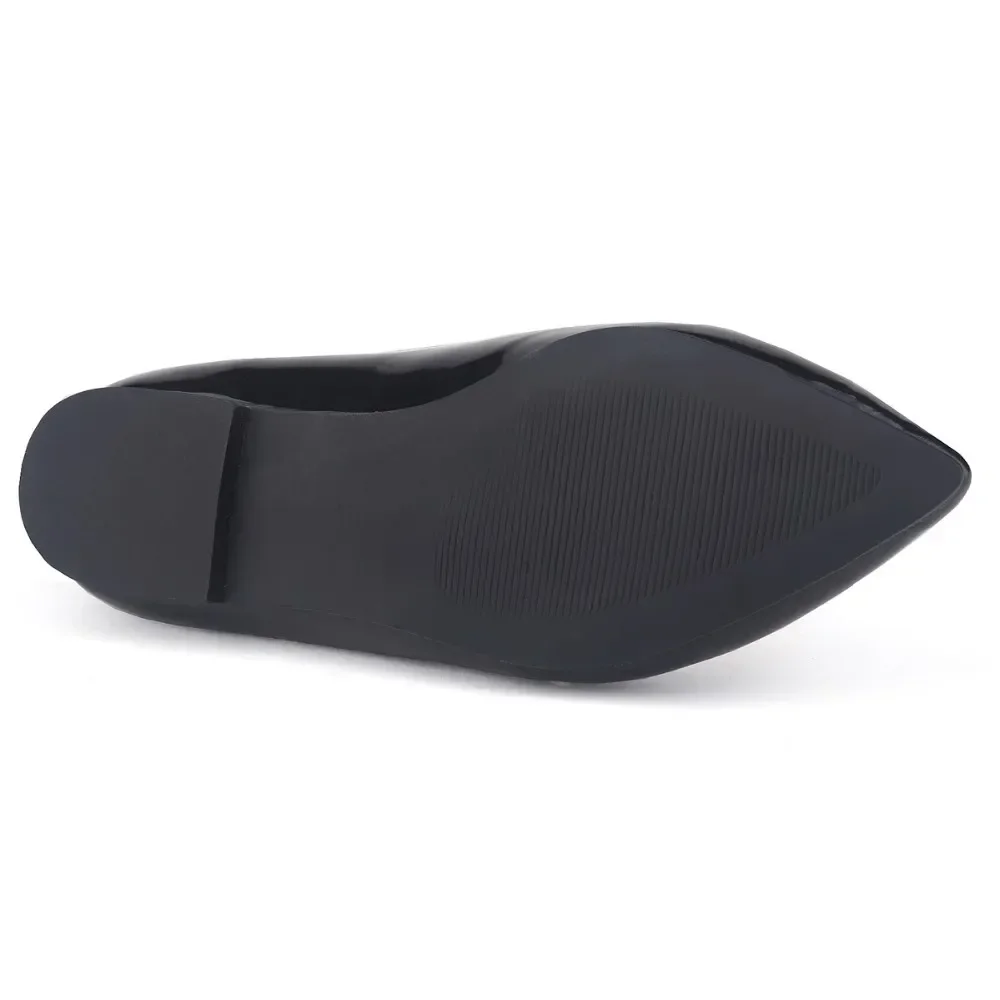 Women Flats Shoes Spring Autumn Solid color Pointed Toe Slip On Patent Leather Woman Flat New Single Casual Loafers Large Size