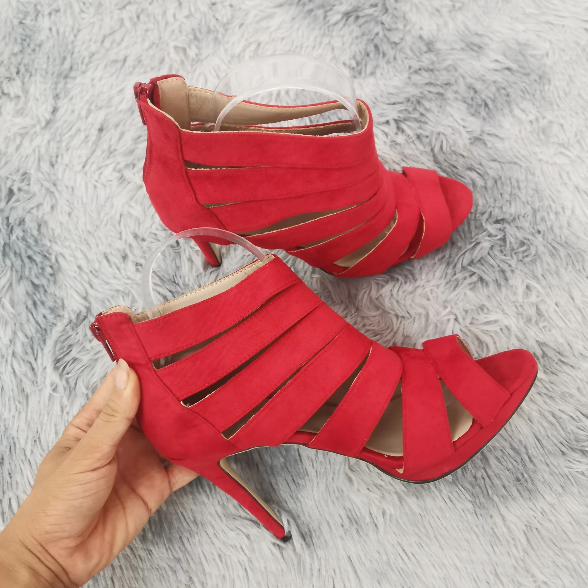 New Fashion show Women Sandals Fashion Sexy High Heels Platform Pumps Peep Toe Sandals Casual White Red Wedding Shoes Plus Size