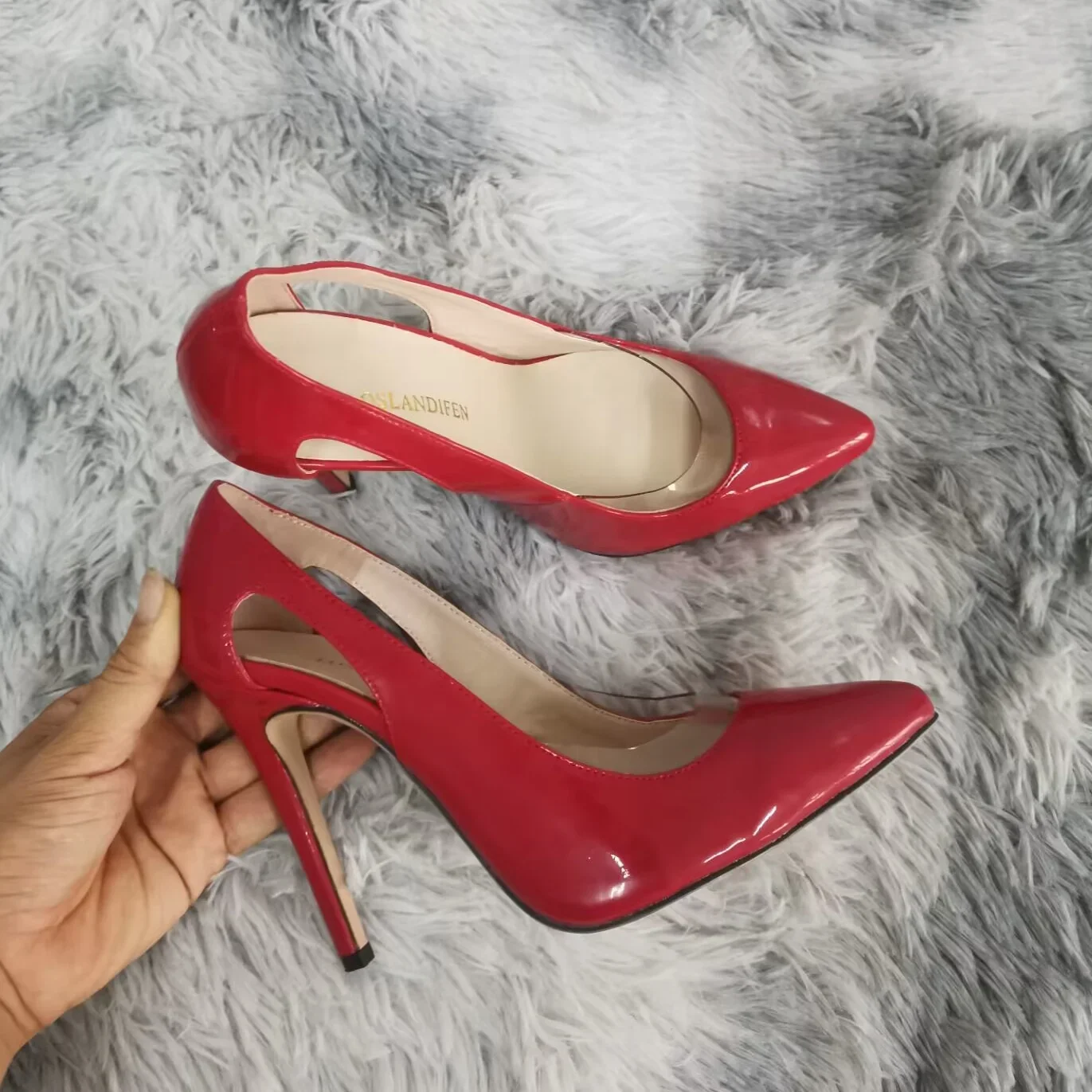 Women Stilettos Pumps Fashion Sexy 11cm Hollow Pointed Toe High Heels Shoes New Spring Party Dress Wedding Shoes Plus Size 42