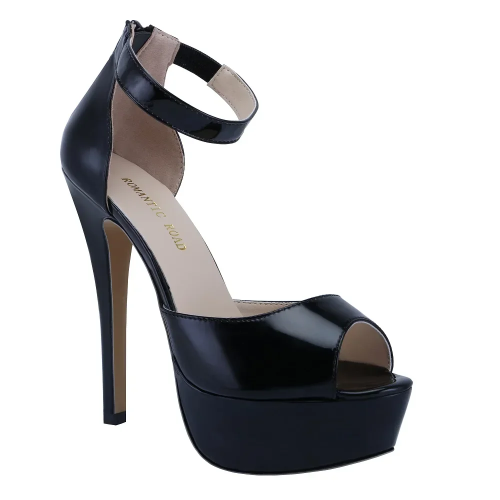 Women Sandals New Sexy 14CM Platform Super High Heels Stilettos Open Toe Ankle Strap Sandal Gladiator Party Dress Wedding Shoes